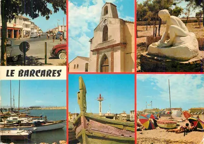 Le Barcares — Diversos aspectos da cidade, da praia e do porto — Edição Paul Goudin, n° 494 L