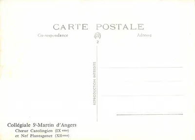 Catedral de São Martinho de Angers — Nave Carolingia (século IX) e Nave Plantageneta (século XII) — Verso