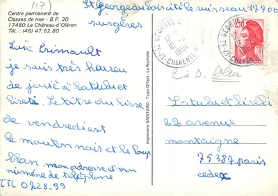 Widok z lotu ptaka wybrzeża i solnych moczaw w La Turballe — Stały Ośrodek Klas Morskich, Saint-Georges-de-Didonne — Rewers