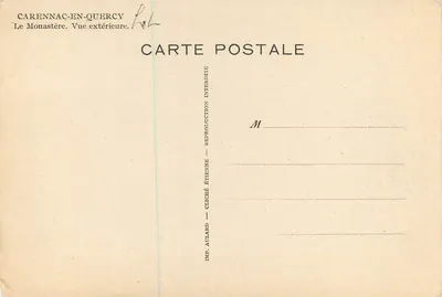 Carennac-en-Quercy — Klasztor. Widok z zewnątrz — Imp. Aulard — Rewers