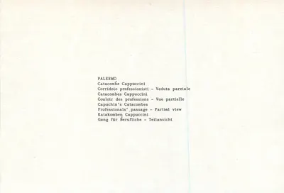 Katakomby kapucynów — korytarz zawodowy — Palermo — Rewers