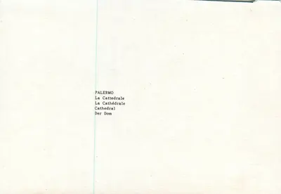 Palerme — Catedral — Souvenir — Verso
