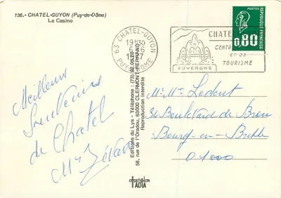 O Casino de Châtel-Guyon — Puy-de-Dôme — Edições do Lys — Verso