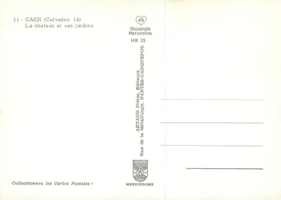 Zamek w Caen — jego ogród — ArtAUD Frères, Nantes — Rewers