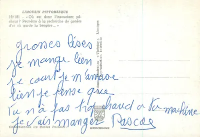 Limousin pittoresque — 19/181 — editor Mexichrome — Verso