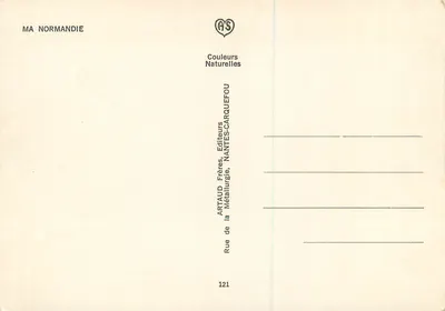 Minha Normandia — Poema e paisagem — ArtAUD Frères, Nantes — Verso