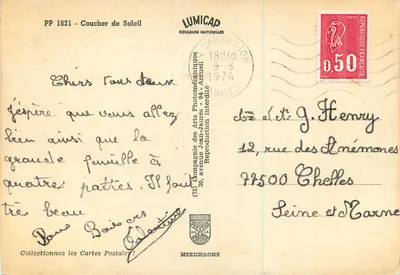 Pôr do sol — Editor IRIS — n° PP 1821 — Verso