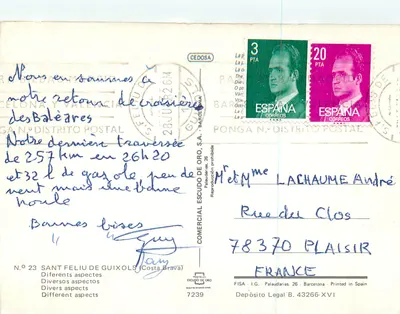 Sant Feliu de Guixols — Diverse vedute — Commerciale Escudo de Oro, N° 23 — Verso