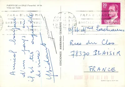 Visão de Puerto de la Cruz — Tenerife — Éditions Anibarro — Verso