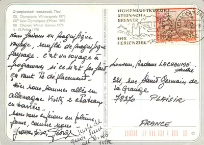 Innsbruck — 1964 Olympiastadt 1976 — XII. Zimowe Igrzyska Olimpijskie 1976 — wydawca Tiroler Kunstverlag Innsbruck — Rewers