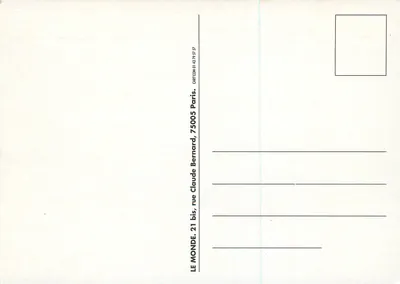 Família diante da usina nuclear — publicidade Le Monde — Foto BIOS, N° APE 221 C — Verso