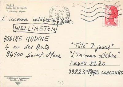 Statue du toit de l'Opéra — Paris — Éditions et Impressions Combier / Mâcon — Verso