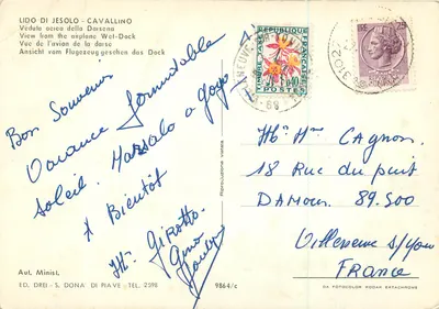 Lido di Jesolo - Cavallino — Widok z lotu portu — Wyd. Drei - S. Dona di Piave — Rewers