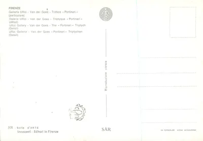 Tryptyk Portinari — szczegół — Innocenti, seria ARTE, nr 508 — Rewers