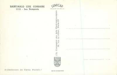 Saint-Malo - Cidade dos Corsários — Os Muros — Lumicap — Verso