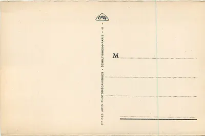 L'Orangaria te Straatsburg — centrale beeld in een bloeiende tuin — uitgever L'Orangaria Gaenseliavet, n° 636 — Achterkant