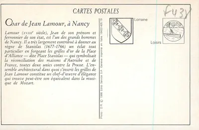 NANCY - Cortejo Histórico, 1909 - O Carro de Jean Lamour — Verso