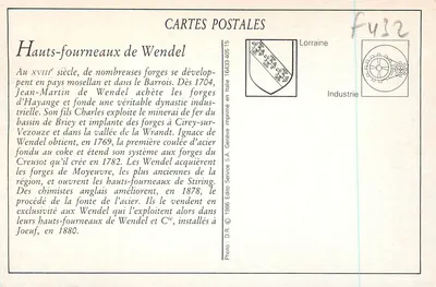 Jœuf - Zakład Wendel - Wysokie piecownice — Rewers
