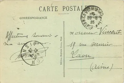 Nice — Ogród Albert I — Jaskinia — Wydawnictwo Baylone bracia, n° 133 — Rewers