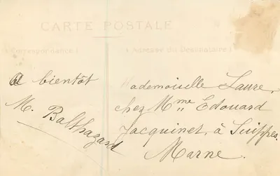 Reims — Statua św. Jadwigi — Wyd. H. D. n°9 — Rewers