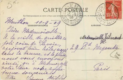 Lago de Annecy e La Tournette — Pittier, fot.-édit. Annecy, n°77 — Verso