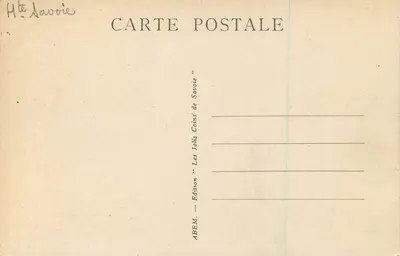 Castelo e as dentes de Lanfon — Les Jolis Coins de Savoie — ABEM — Verso