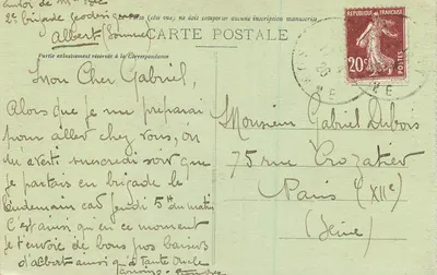 Monseigneur GODIN — Basílica Nossa Senhora de Brebières — Edição Vve Paille-Roger, Rue Carnot (Somme) — Verso