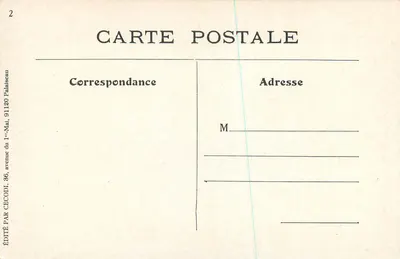 Cocorico — scena di cortile in un decoro urbano — edita da CECODI, 36 avenue du 1er-Mai, 91120 Palaiseau — Verso