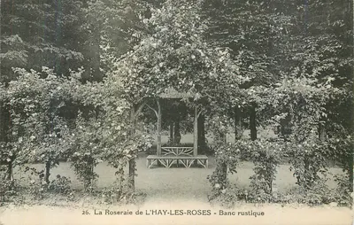 A Roseraie de L'HAY-LES-ROSES - Banco rústico — Edição Fournet, n°26