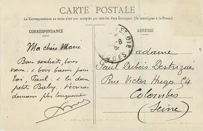 A Meurthe acima da Vanne de Pierres — Saint-Dié (Vosges) — Imp. Ad. Welsk, N° 6409 — Verso