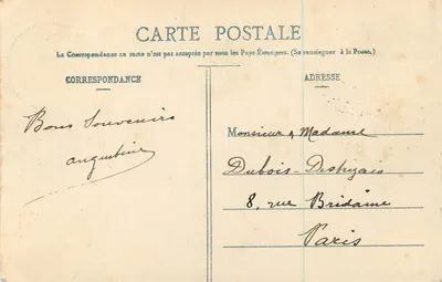 La Loge du Théâtre, près du Rocher de Biawitz — Wydawnictwo A. Simons — Rewers