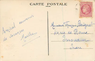 Belle-Île-en-Mer — Baía de Goulphar — Coleção Petitjean, n°33 — Verso
