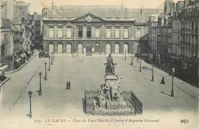 Le Havre — Place do Vieux-Marché e Estátua de Augustin Normand — B.P.D. n°164