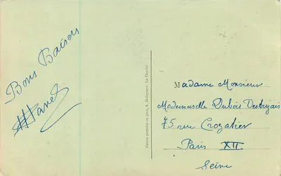 Igreja Beneditina de La Charité-sur-Loire — Fragmento de tympano. I. Glorificação da Virgem — A. Delayance, editor — Verso