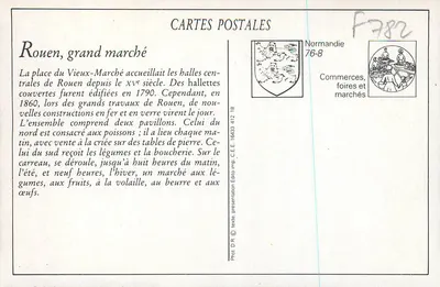 Rouen — O Grande Mercado — Avenida Central — LL — Verso