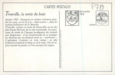 Trouville — La sortie du bain! — Edizione di lusso A.B. — Verso
