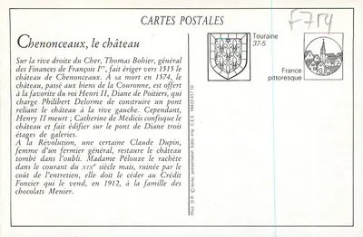 Chenonceaux — Zamek — Owce — LL — Rewers
