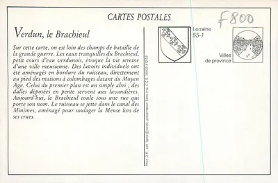 Verdun, le Brachieul — Widok na Brachieul — Wydawnictwo Edito — Rewers