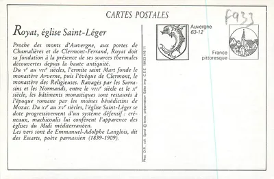 Royat — La Iglesia — Jeanne Lamotte, n°3109 — Reverso