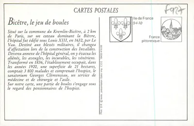 Bicêtre — O Jogo de Bolas — Verso