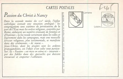 Passja Chrystusa w Nancy — przedstawienie z 1914 — Wydawnictwo Service S.A. — Rewers