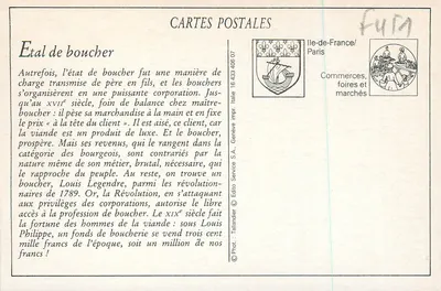 Uma família de carniceros — Banca de carnicero — Édito Service S.A. Genève — Verso