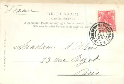 Bilhete postal antigo Clery (Loiret) Nossa Senhora de Clery — Verso