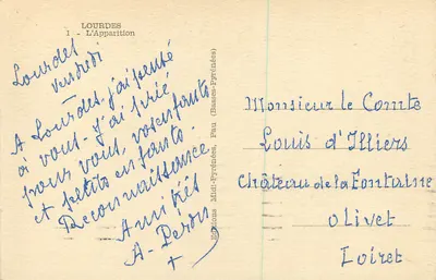 Lourdes — De Verschijning — Edities Midi-Pyrénées — Achterkant