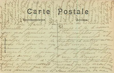 Versailles — O Castelo — Biblioteca de Louis XV — editor MPR ÉDA, n° 155 — Verso