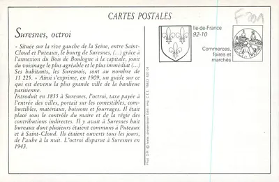 Suresnes — wejście do Lasu Boulogne — opłata wejściowa — Rewers
