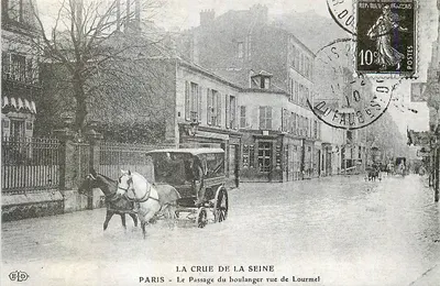 Paris - A enchente do rio Sena na rue de Lourmel — ELD