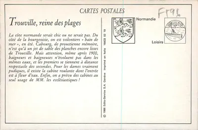 Trouville - Rainha das Praias — Les Planches — Editora S.A. Genebra, n° 59 — Verso