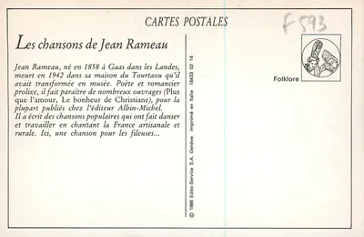 L'Bon Monde — As Canções de Jean Rameau ilustradas — Editora Albin-Michel — Verso