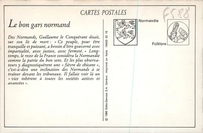 O bom cara Normando — A Normandia — A C. P. A. — N° 112 — Verso